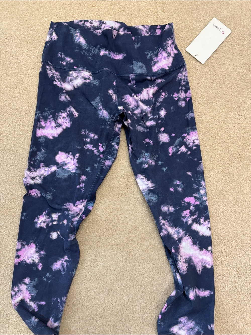 lululemon athletica align 25” Navy and Pink Tie-Dye Leggings